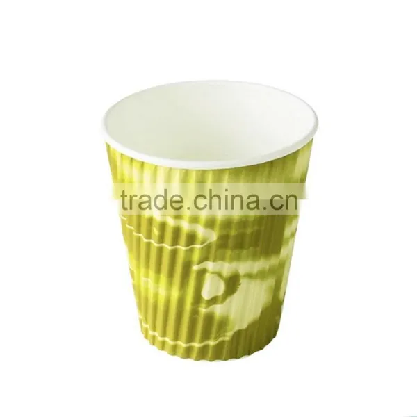 15oz 430ML Cheap Custom Printed Disposable Costa Ripple Wall Paper Corrugated Cup for Coffee Drinks photo-4