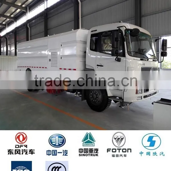 Dongfeng Road Cleaning Truck, 10 t Road Sweeper With Water Washing photo-3