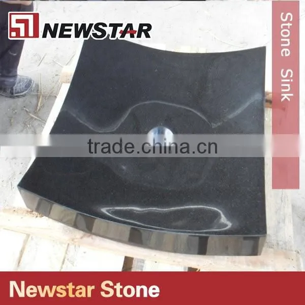Newstar Cheap Price Polished Black Stone Sink photo-4