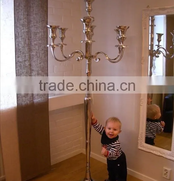 Floor Standing Candelabra / Wedding Decoration Event Candelabra , Tall Candelabra , Aluminium Floor Candelabra photo-3