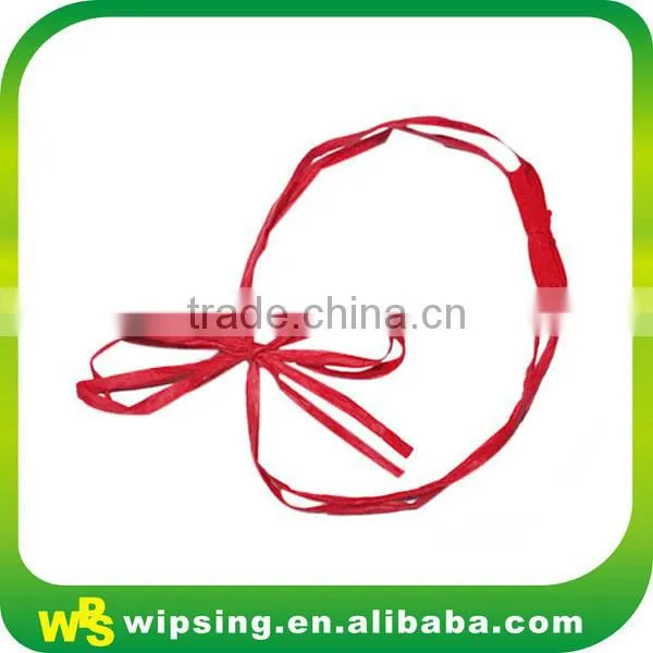 Natural Raffia Bow Tie With Elastic Loop Raffia Pre-tied Bow photo-3