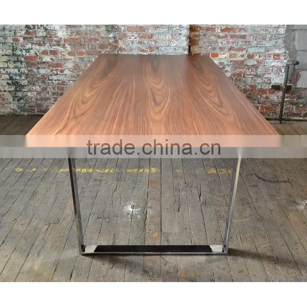 Outdoor Dining Table With Stainless Steel Base photo-2