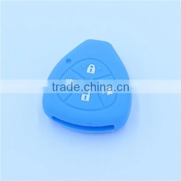 Triangle Shaped Silicone Car Key Shell With Led Light Hole. Fob Key Case for Toyota 4 Buttons photo-2