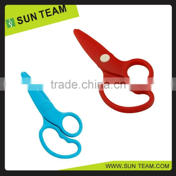 CS015 5 '' Full Plastic Craft Scissors Shape Safety Scissors photo-3
