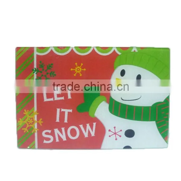Christmas Satan Tempered Glass Unbreakable Glass Cutting Board photo-2