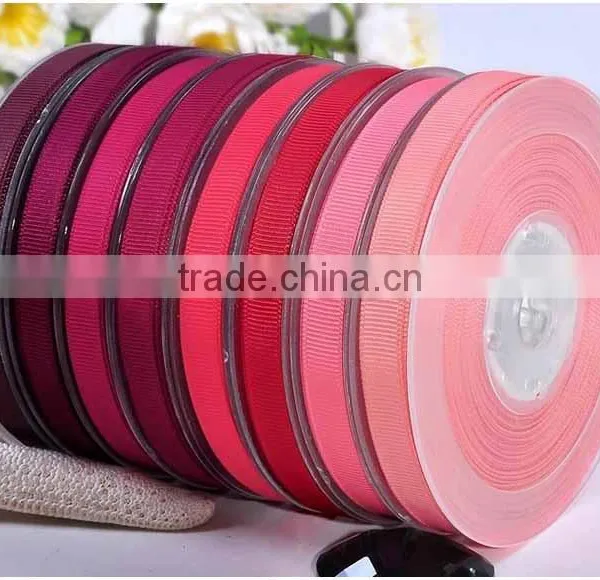 5mm Red Polyester Grosgrain Ribbon photo-2
