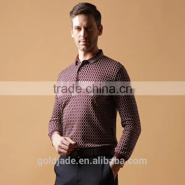 Mens Long Sleeve Polo Shirts OEM 100% Cotton Classic Collar Polo t Shirt for Men photo-2