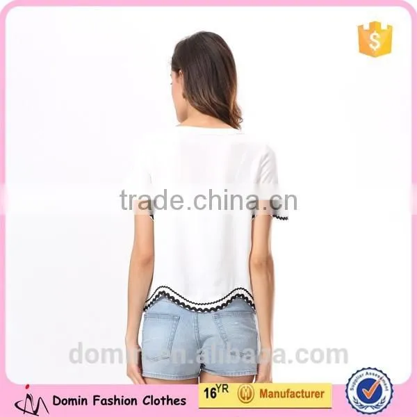 Wholesale Price Hot Quality 2015 Newest Loose Crop Tops For Women photo-3