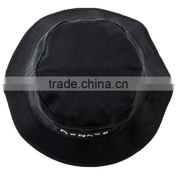 2015 New Design OEM 100% Cotton Black Bucket Hat photo-6