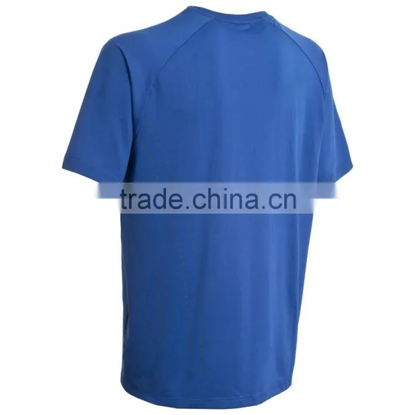Men's Round Neck Polyester Dri Fit Flat Flock Short Sleeve T-shirt photo-2