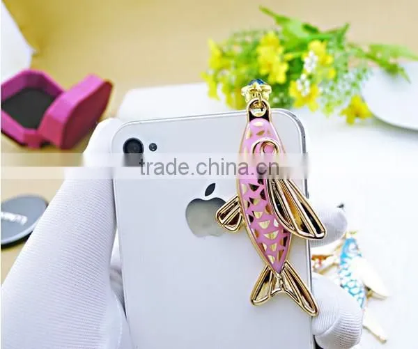 2015 Fish Style Cell Phone Ear Cap Various Phone Jewelry Accessory Dust Plug for Women photo-4