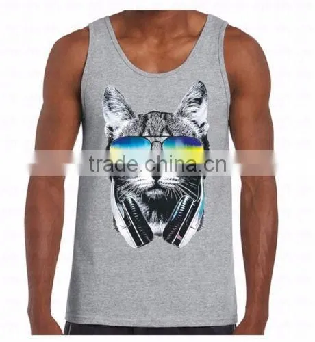 Custom Men and Women Cotton Printing Tank Top photo-3
