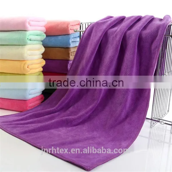 China Factory Plain 100% Microfiber Polyester Face Towel photo-3