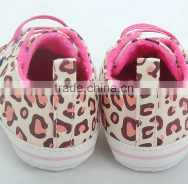 New Famous Brand First Walkers Baby Shoes Newborn Leopard Print Canvas Infant Shoes photo-6