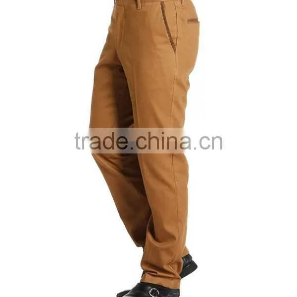 High Quality Wholesale Khaki Custom Men Trousers Casual Men Pants photo-2