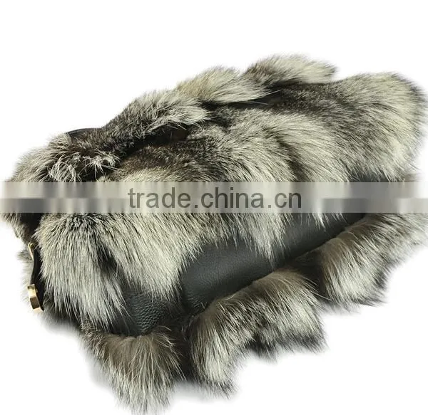 2016 New Arrival Fashion Bags Color Genuine Fox Fur Leather Women Handbag photo-5