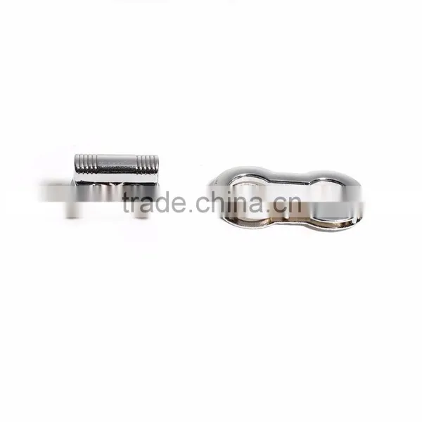 Zinc Based Alloy Purse Twist Turn Lock Silver Tone 44mm(1 6/8") x 23mm( 7/8"), 1 Set photo-2