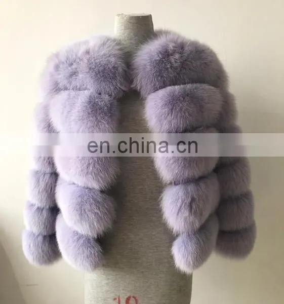 2017 Genuine Fox Fur Jacket Outwear Fur Garment