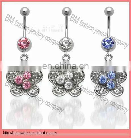 Wholesale Cute Flower Belly Ring Piercing Charming Elegant Cheap Body Pierced