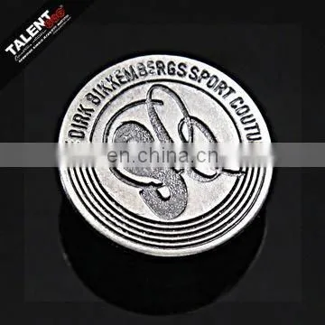 Custom Private Brand Name Logo Metal Jeans Wear Anti-brass Buttons photo-2