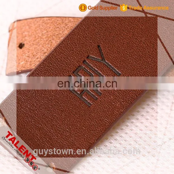 Custom Hot Stamping Brand Logo Decorate Original Leather Patch for Garment photo-5