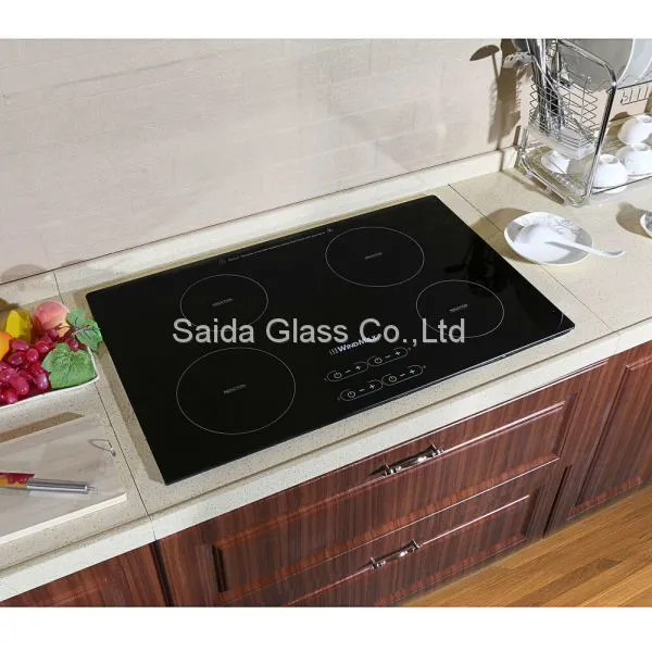 Customized High Quality 8mm Thickness Topcover Black Ceramic Glass for Stove photo-2