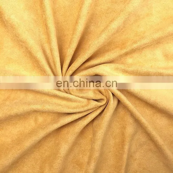 Customized Weft Knitted Suede Garment Fabric Four Ways Stretch Brushed Suede Fabric photo-2