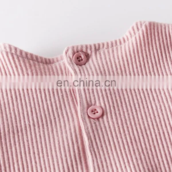 Button Style Infant Baby Jumpsuit Ribbed Cotton Soft Baby Cotton Romper photo-3