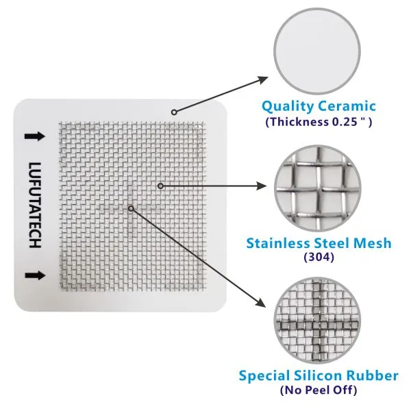 Lufuta Universal Ceramic Ozone Plates 4.5'X4.5