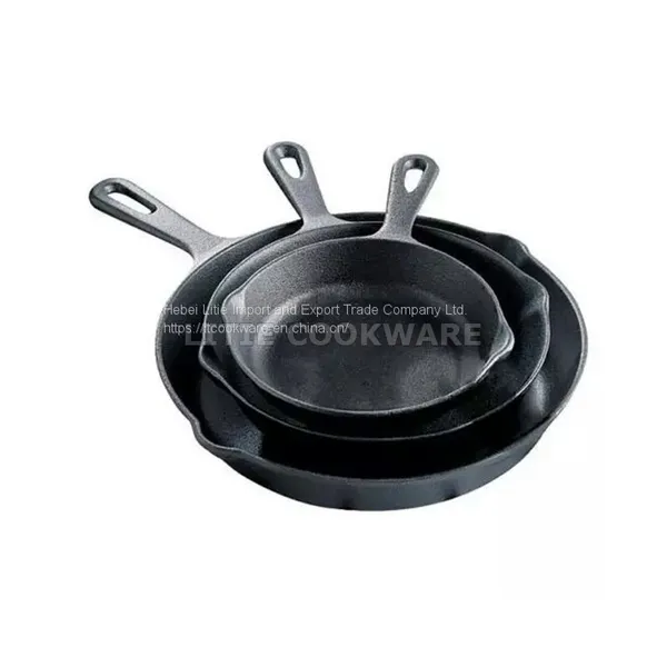 6.25 Inch, 7.5inch,10.25 Inch Pre-Seasoned Cast Iron Round Skillet Fry Pan Wholesale Round Cast Iron Skillet