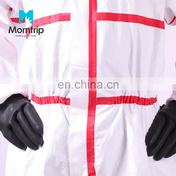 Chemical Industrial Workers Clothing Taped Seam Microporous Coverall With 3 Piece Hood photo-3