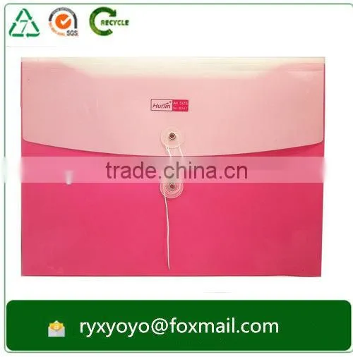 Cheap Factory Price pp a4 Size Plastic Envelope With String Closure photo-3