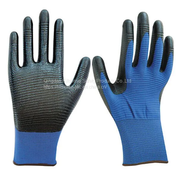 13Gauge U3 Zebra Polyester Liner Nitrile Coated Working Gloves EN388 photo-4