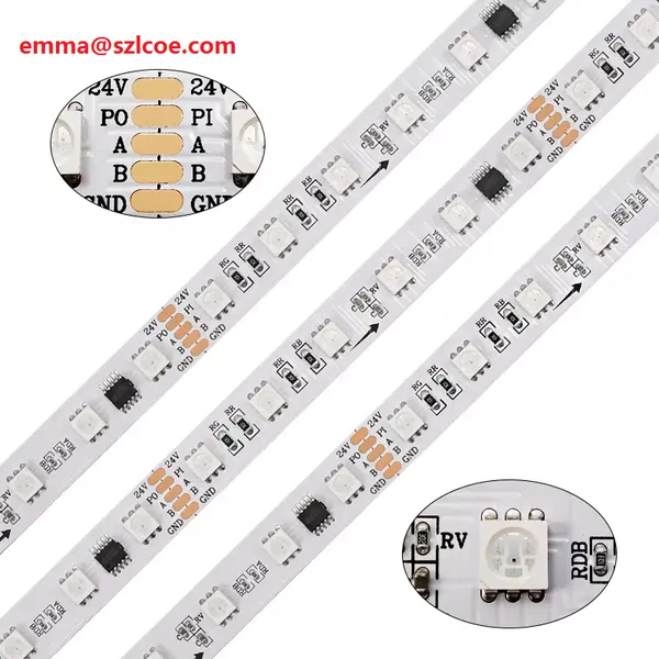SMD5050 DMX512 Flexible Led DMX Strip Light Dc24V Full Color Rgb Rgbw Digital Dmx512 LED Strip