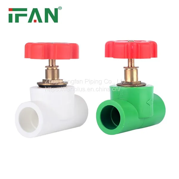 IFAN Plumbing Plastic PPR Pipe Fitting PPR Stop Valve With Red Handle photo-3