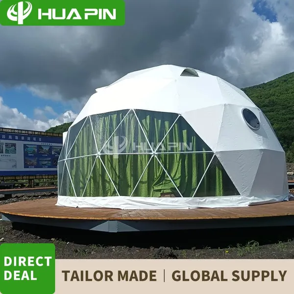 Luxury 6m Diameter 7m Glamping Relaxation Prefab Home Camping Hotel Dome Tent Outdoor Tent for 2-4 Person photo-3