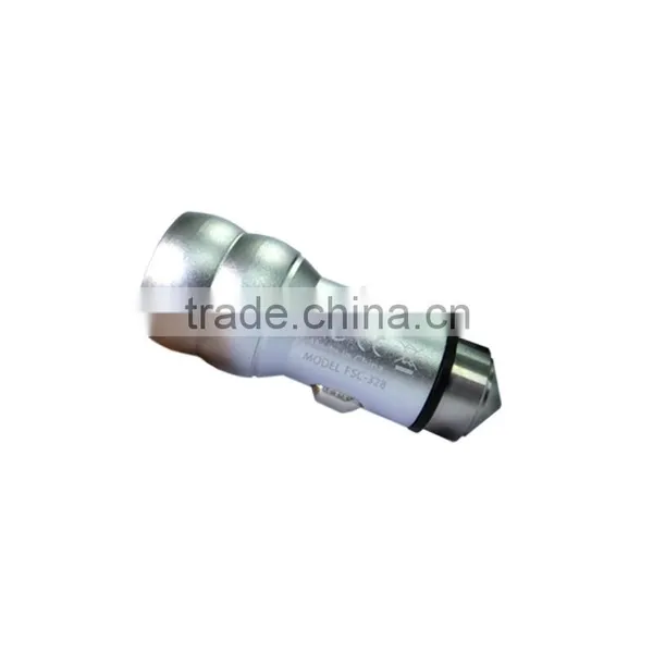2015safety Hammer Car Charger for Cell Phone Ipad Metal Aluminum With Broken Window Hammer Design Function photo-4