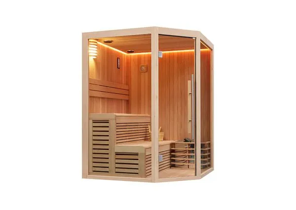 Modern 2 Person Wet Steam Sauna Room Cedar Factory Supply Far Infrared Stove Computer Control Panel Most Popular photo-3