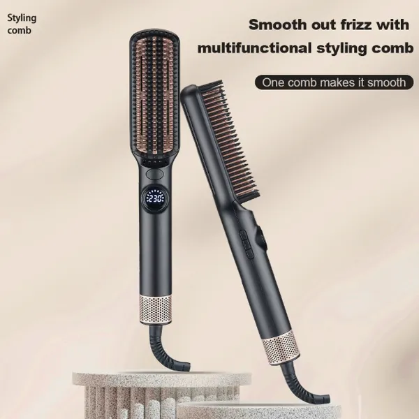 Cold and Hot Air Straight Hair Comb/hair Care Anti Scald Comb/tooth Fluffy Comb（Wechat:13510231336） photo-2
