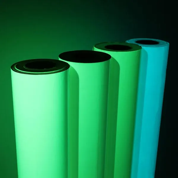 PET Photoluminescent Film, High Brightness Long Afterglow Glow-in-the-Dark Tape, Printable PVC Luminous Film