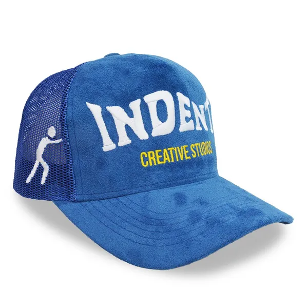 Custom High Crown Suede Mesh Trucker Hats With Embroidered Logo photo-2