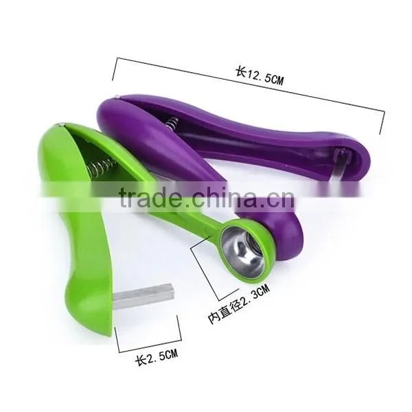 2015 Innovative Kitchen Tools Olive & Cherry Pitter Plastic Mini Cherry Pitter Easy Cherry Stoner Remover photo-3