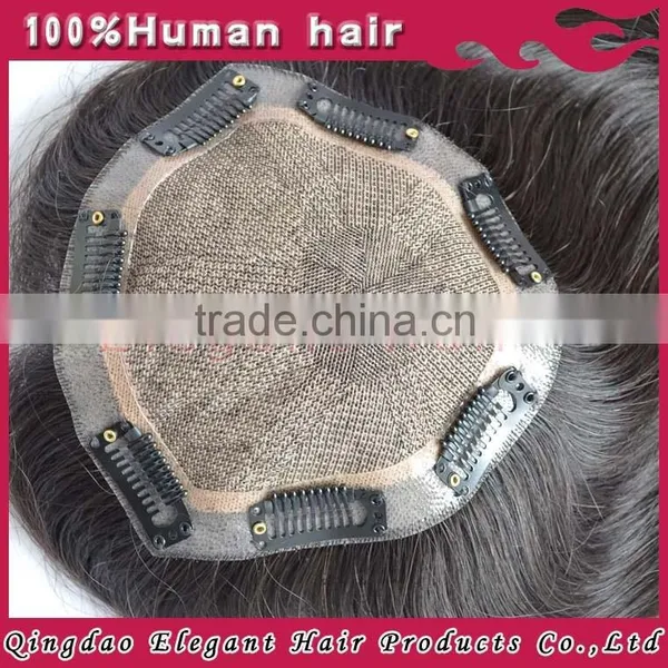 Top 6a Grade Quality 1b# Brazilian Hair Silk Base Men's Hair Pieces photo-3
