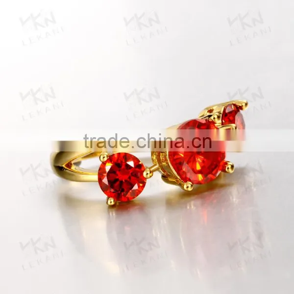 Beautiful Three Big Red Stone Ring for Women photo-6