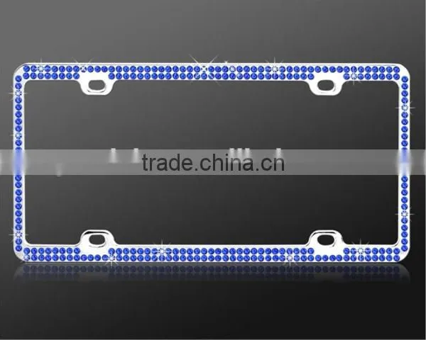 Custom Color Crystal BLING License Plate Frame Car Screws and Caps photo-3