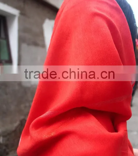 Fashionable voile gold thread square scarf