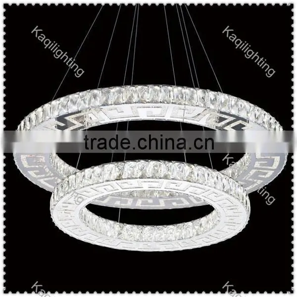 Two Rings Modern LED Crystal Pendant Light Pendant Lamp Fixture Lighting
