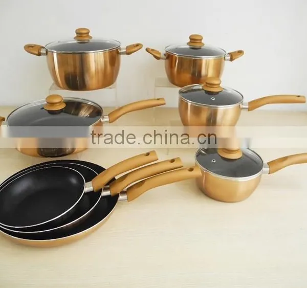 MSF-6690-casserole 24cm Casserole Pot With Brilliant Copper Painting Heat Resistant Silicon Handles Supplier's Choice photo-2