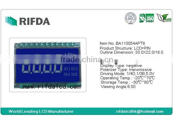 Blue Background White Character 4 Digit Lcd Display photo-2