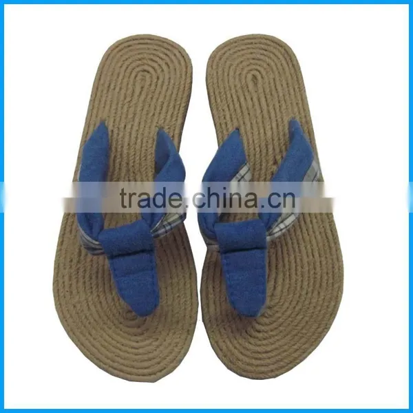 Rope Shape of Sole With Tubular Fabric Strap Flip Flop photo-2